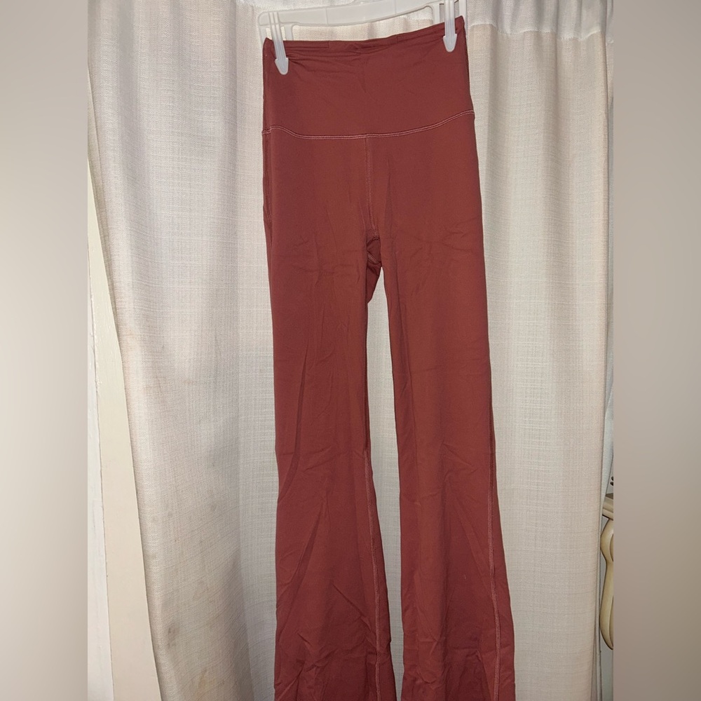 Lululemon pink flare leggings